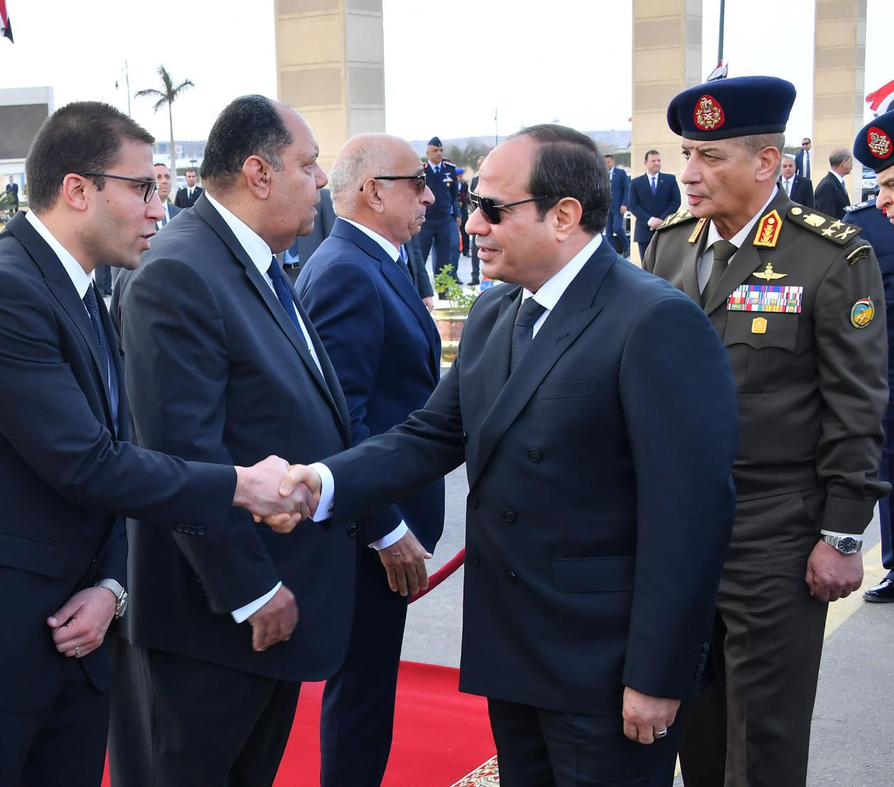 السيسى يشارك فى الجنازة العسكرية للفريق أحمد نصر