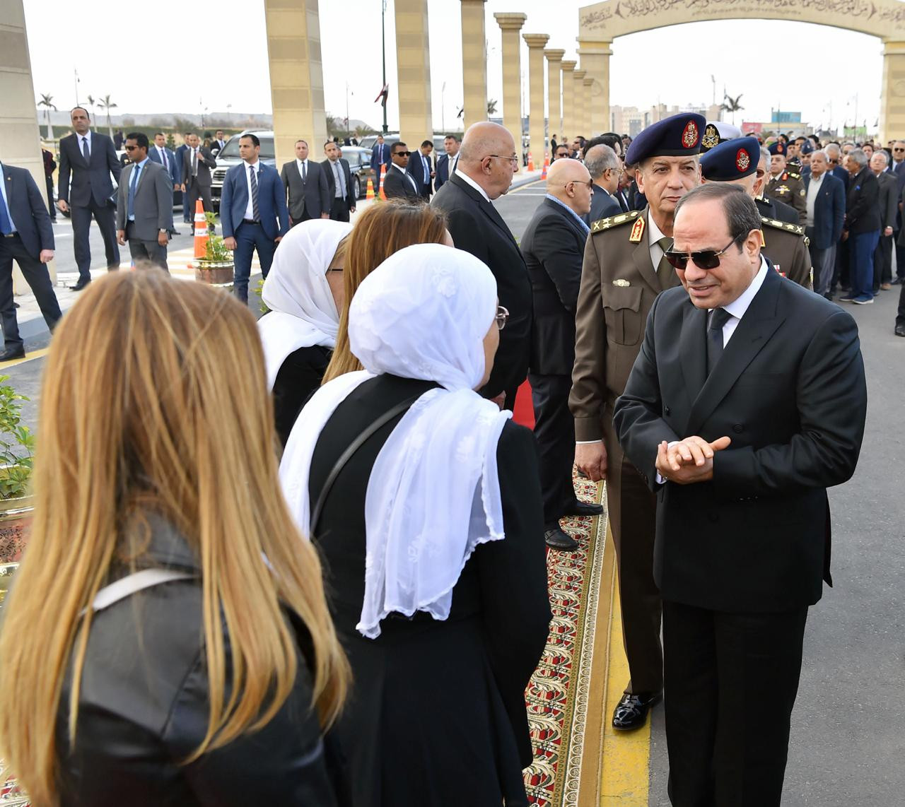 السيسى يشارك فى الجنازة العسكرية للفريق أحمد نصر