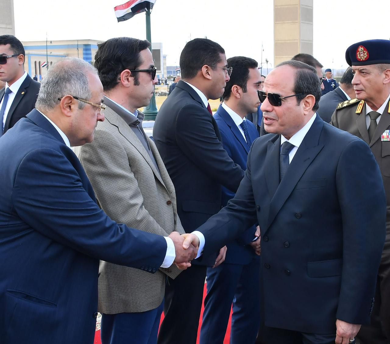 السيسى يشارك فى الجنازة العسكرية للفريق أحمد نصر