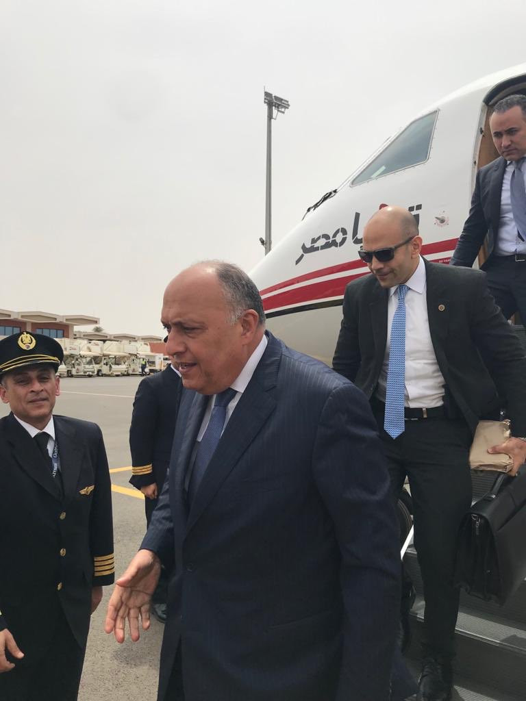 سامح شكرى يصل النيجر
