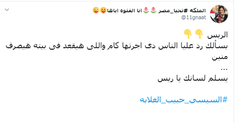 تغريدة السيسى