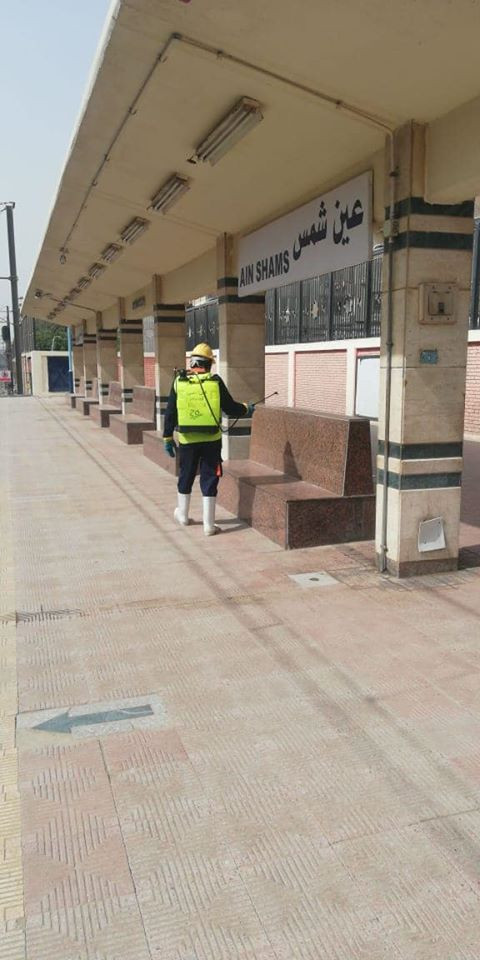تعقيم محطات وقطارات مترو الأنفاق