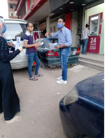 حزب المصريين يوزع أدوات وقاية