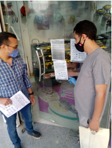 حزب المصريين يوزع أدوات وقاية