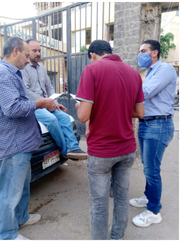 حزب المصريين يوزع أدوات وقاية