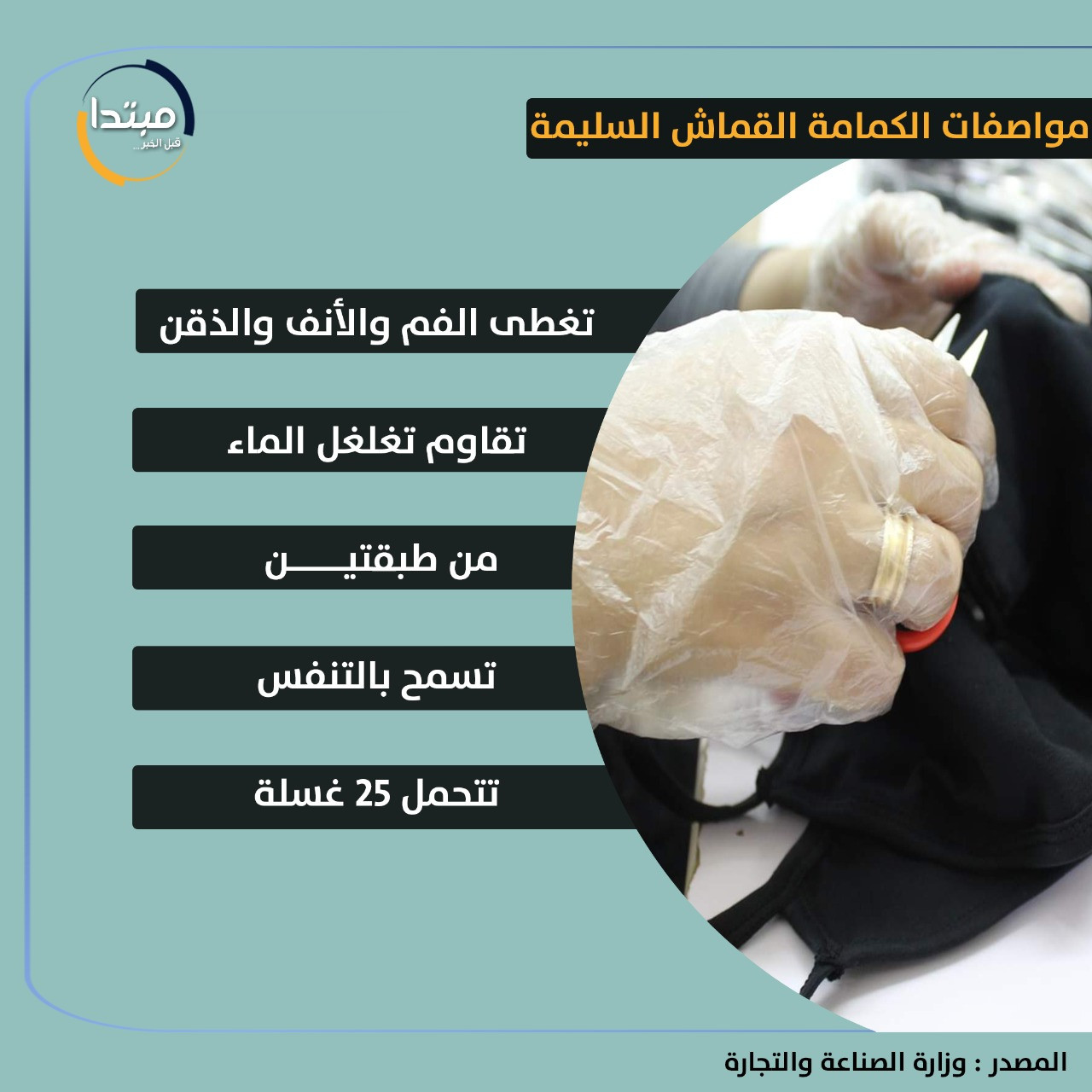 الكمامة القماش