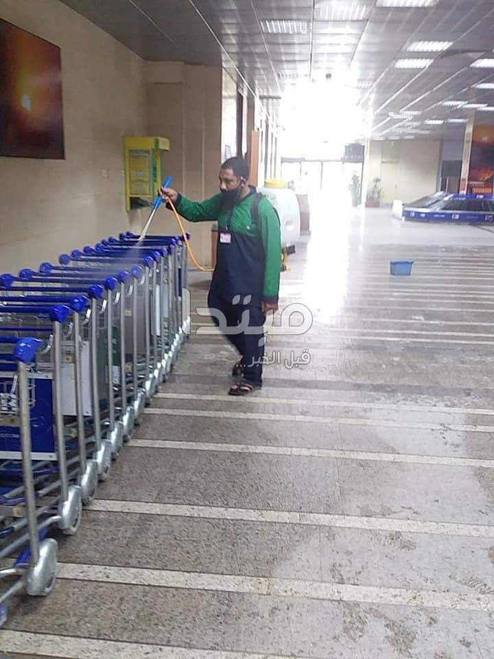الإجراءات الوقائية بمطار الأقصر