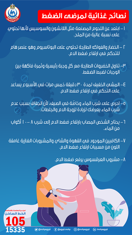 نصائح لمرضى الضغط