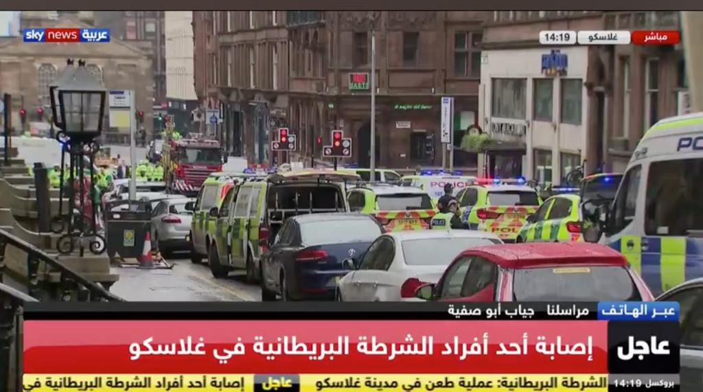 انتشار الشرطة البريطانية فى جلاسكو