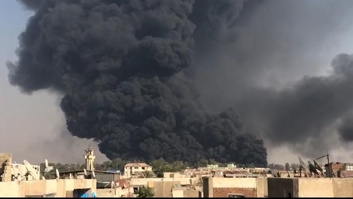 حريق ماسورة الغاز