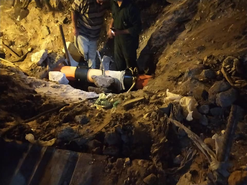 إصلاح كسر بماسورة غاز فى العمرانية