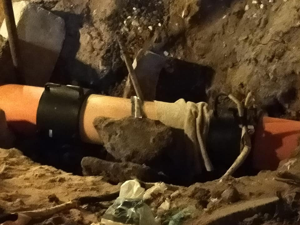 إصلاح كسر بماسورة غاز فى العمرانية