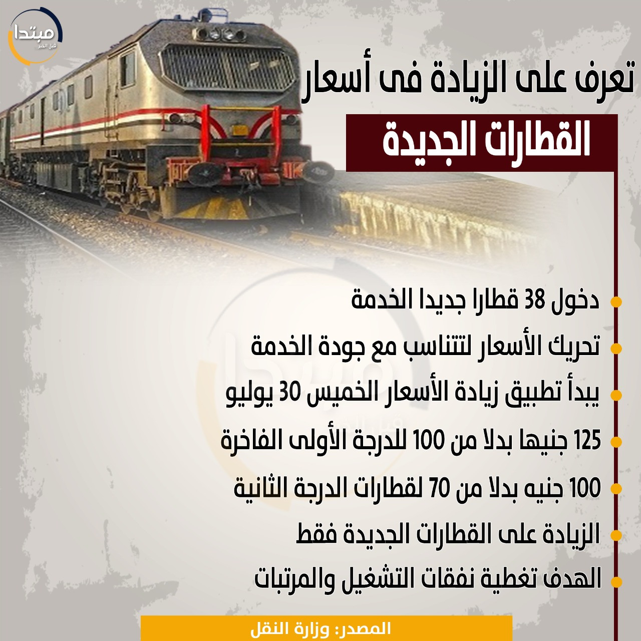 زيادة القطارات