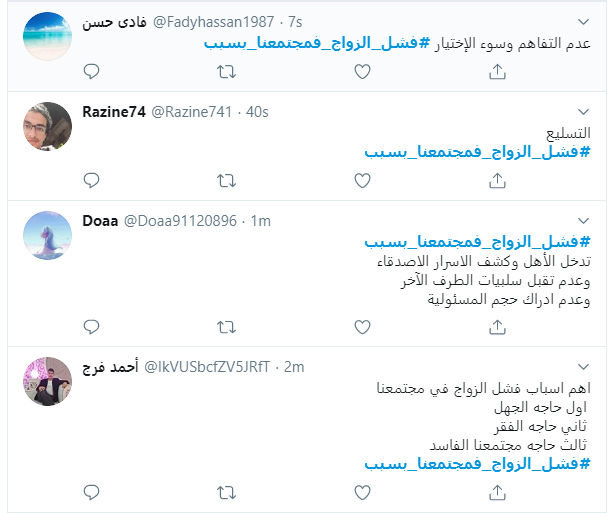 أسباب فشل الزواج