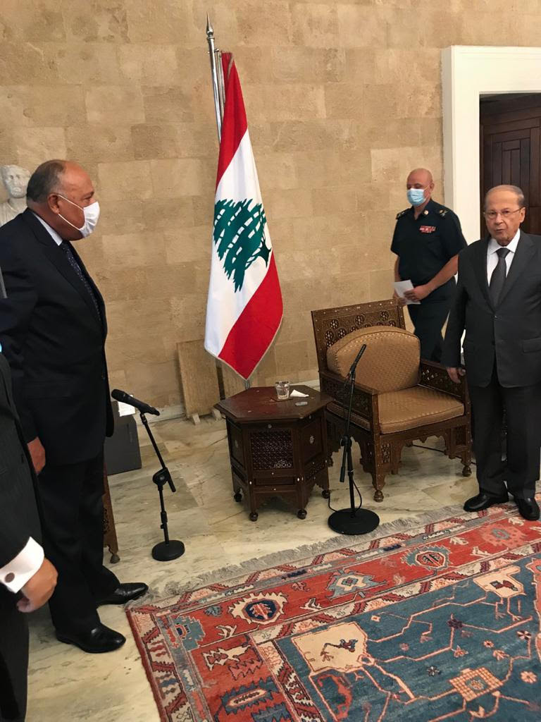 الرئيس اللبنانى وشكري