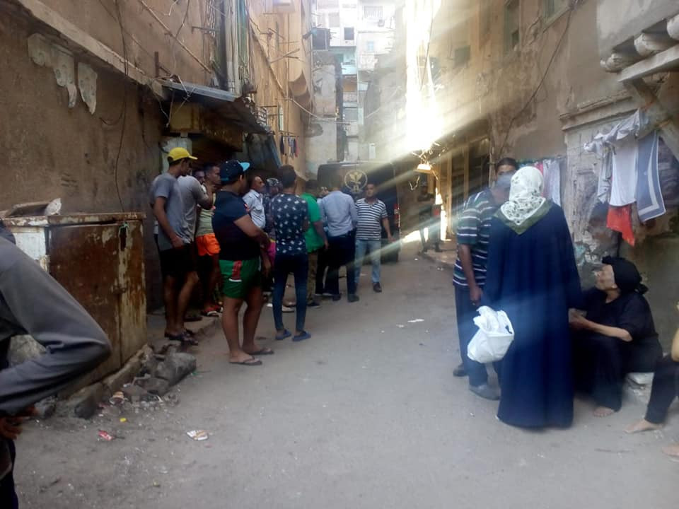 انهيار سقف عقار فى الإسكندرية