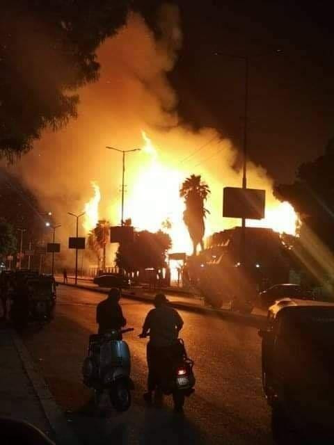 حريق أمام الفسطاط