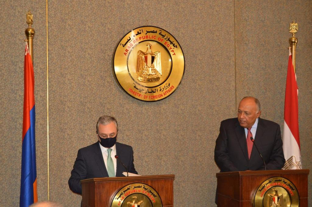مؤتمر صحفى مشترك بين وزيرى خارجية مصر وأرمينيا
