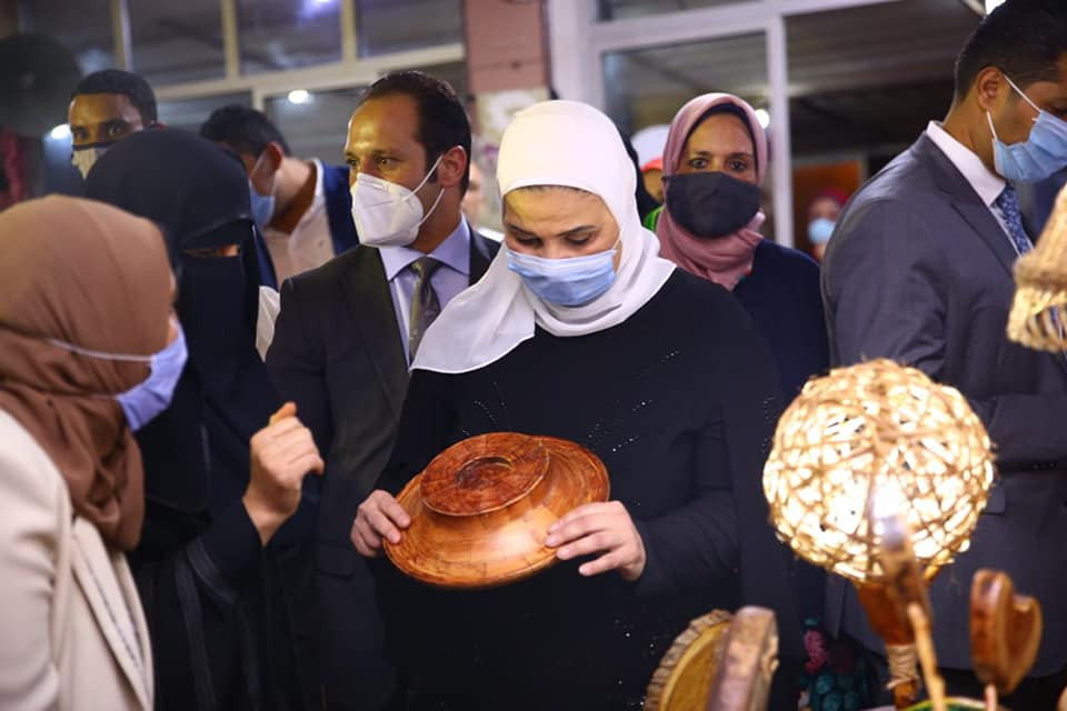 وزيرة التضامن خلال الافتتاح