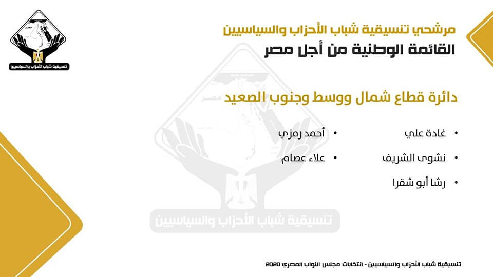 تنسيقية شباب الأحزاب تعلن أسماء مرشحيها لانتخابات مجلس النواب