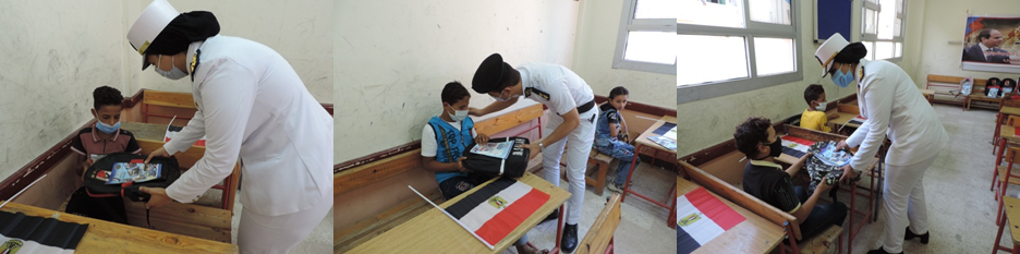الداخلية تهدي حقائب مدرسية