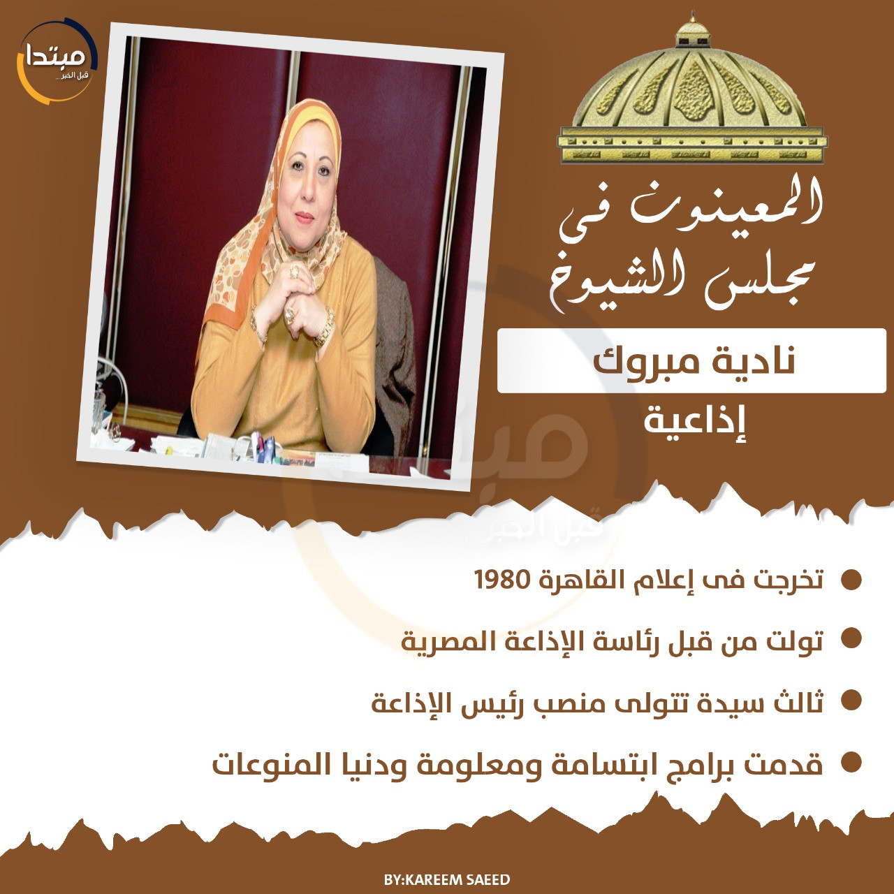 نادية مبروك عضو مجلس الشيوخ 2020