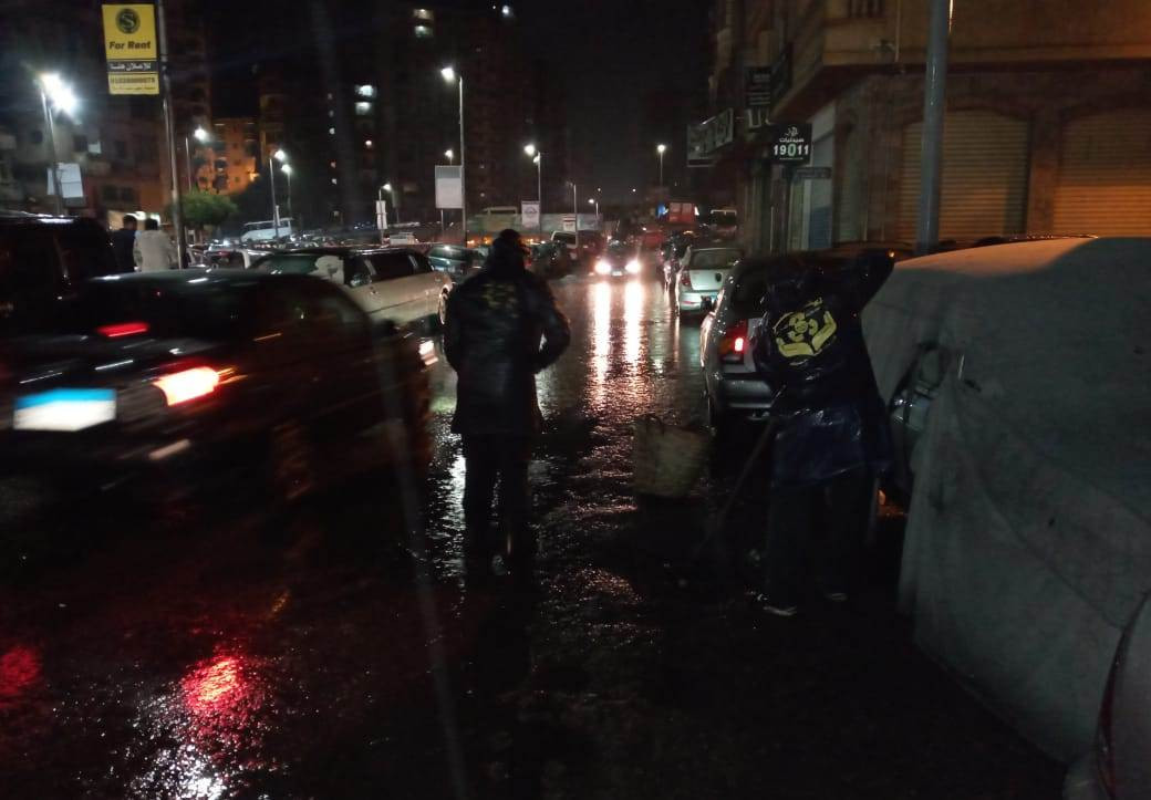 أمطار غزيرة على الإسكندرية