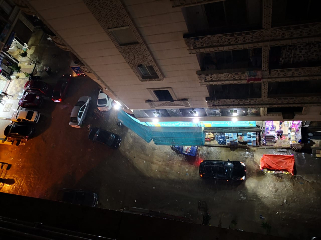 أمطار غزيرة على الإسكندرية
