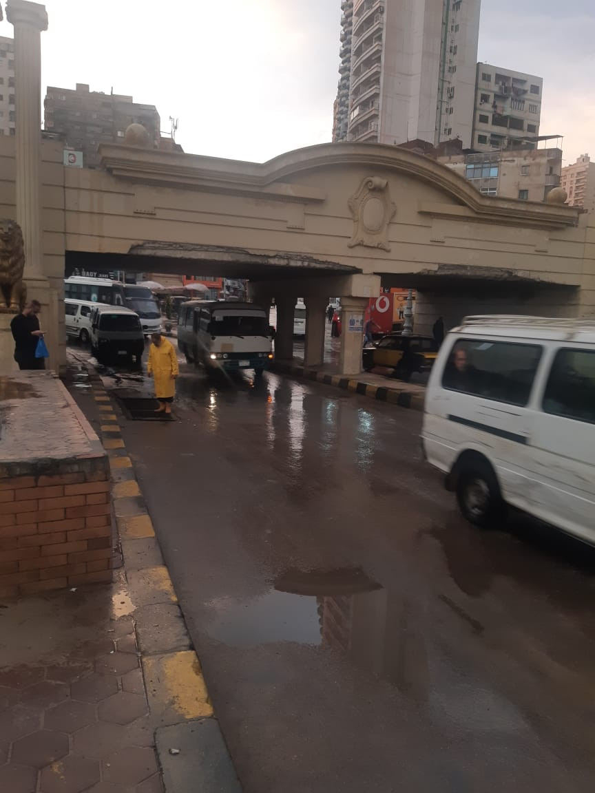 أمطار غزيرة على الإسكندرية