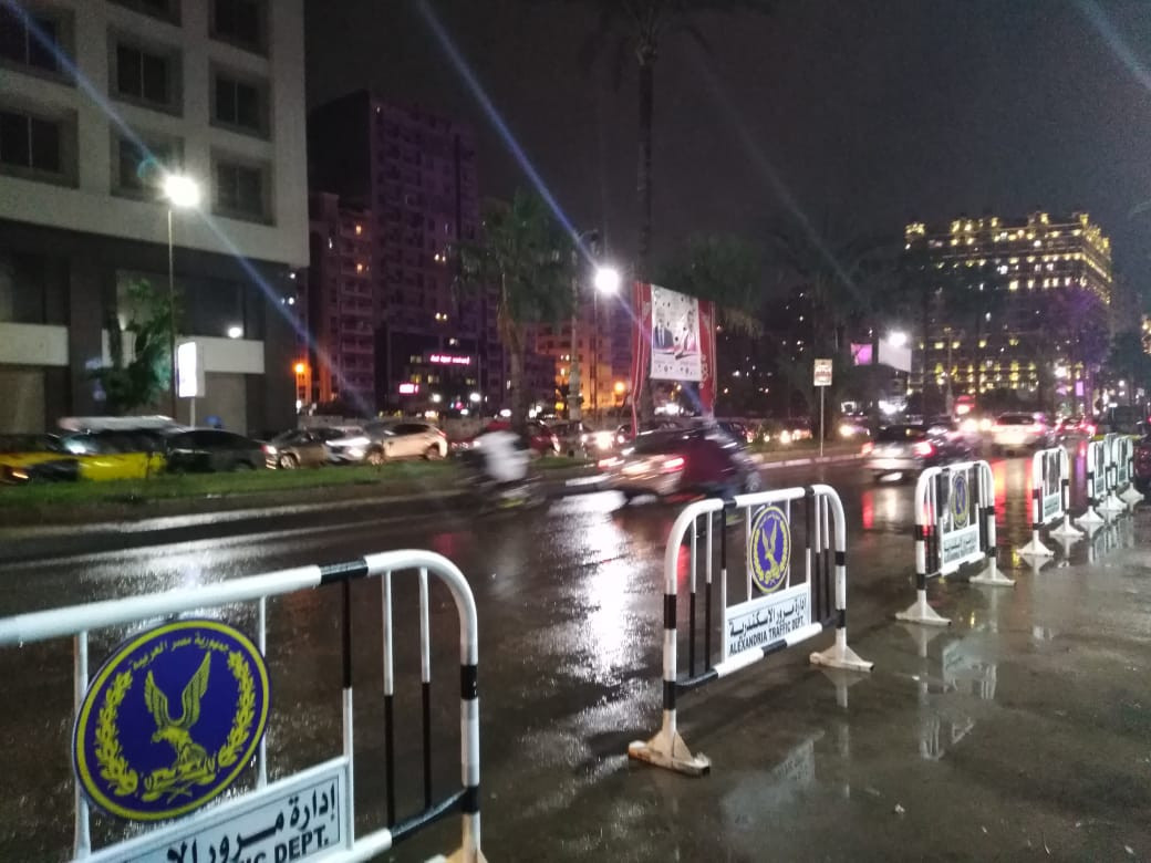 أمطار غزيرة على الإسكندرية