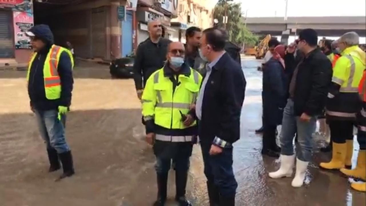أمطار غزيرة على الإسكندرية