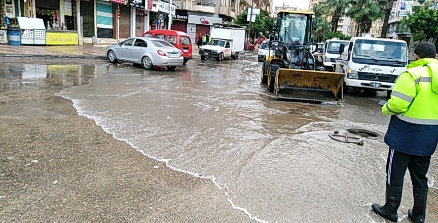 أمطار غزيرة على الإسكندرية
