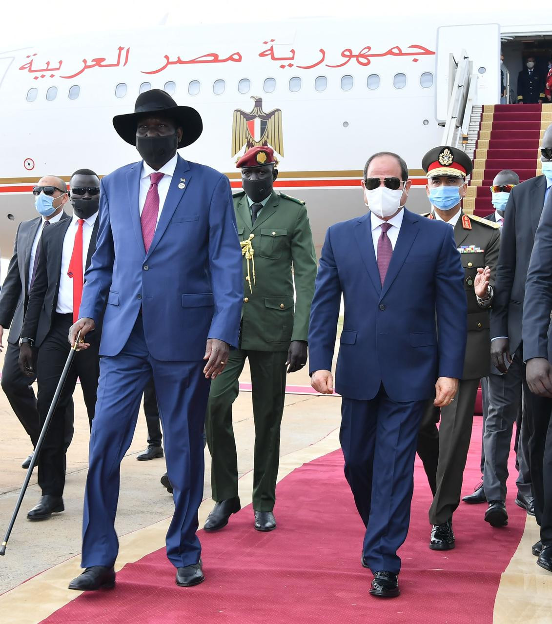وصول الرئيس السيسى إلى جنوب السودان