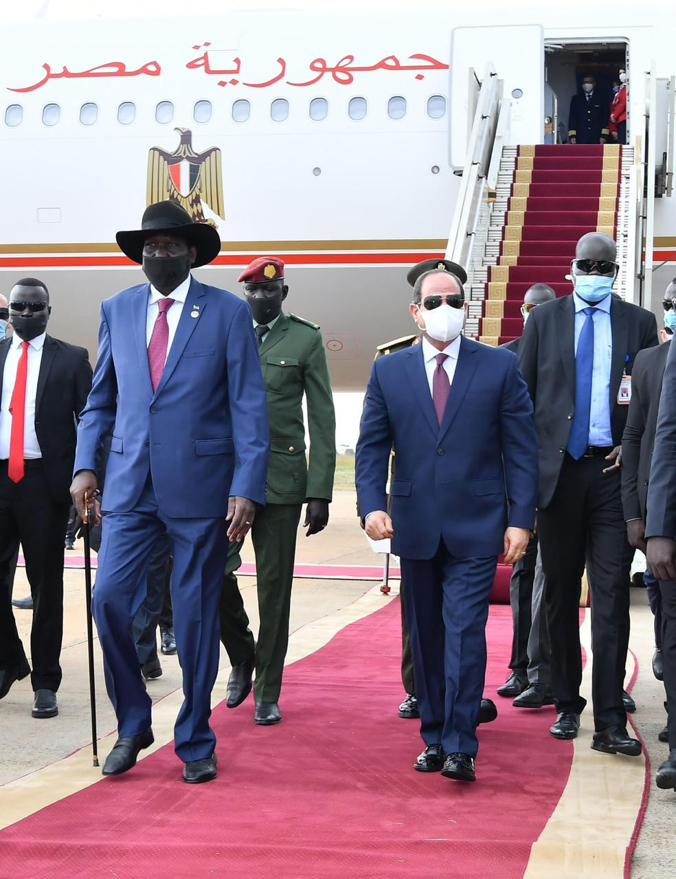 وصول الرئيس السيسى إلى جنوب السودان