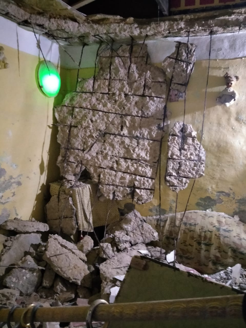 انهيار جزئى بعقار فى الإسكندرية