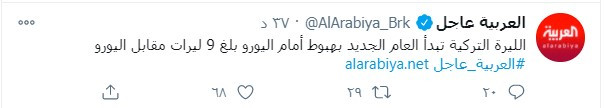 هبوط الليرة التركية