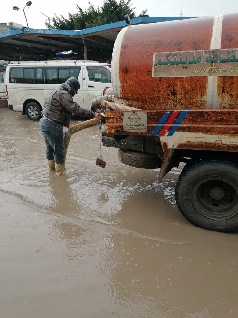 سقوط أمطار بعدد من مدن وقرى كفر الشيخ
