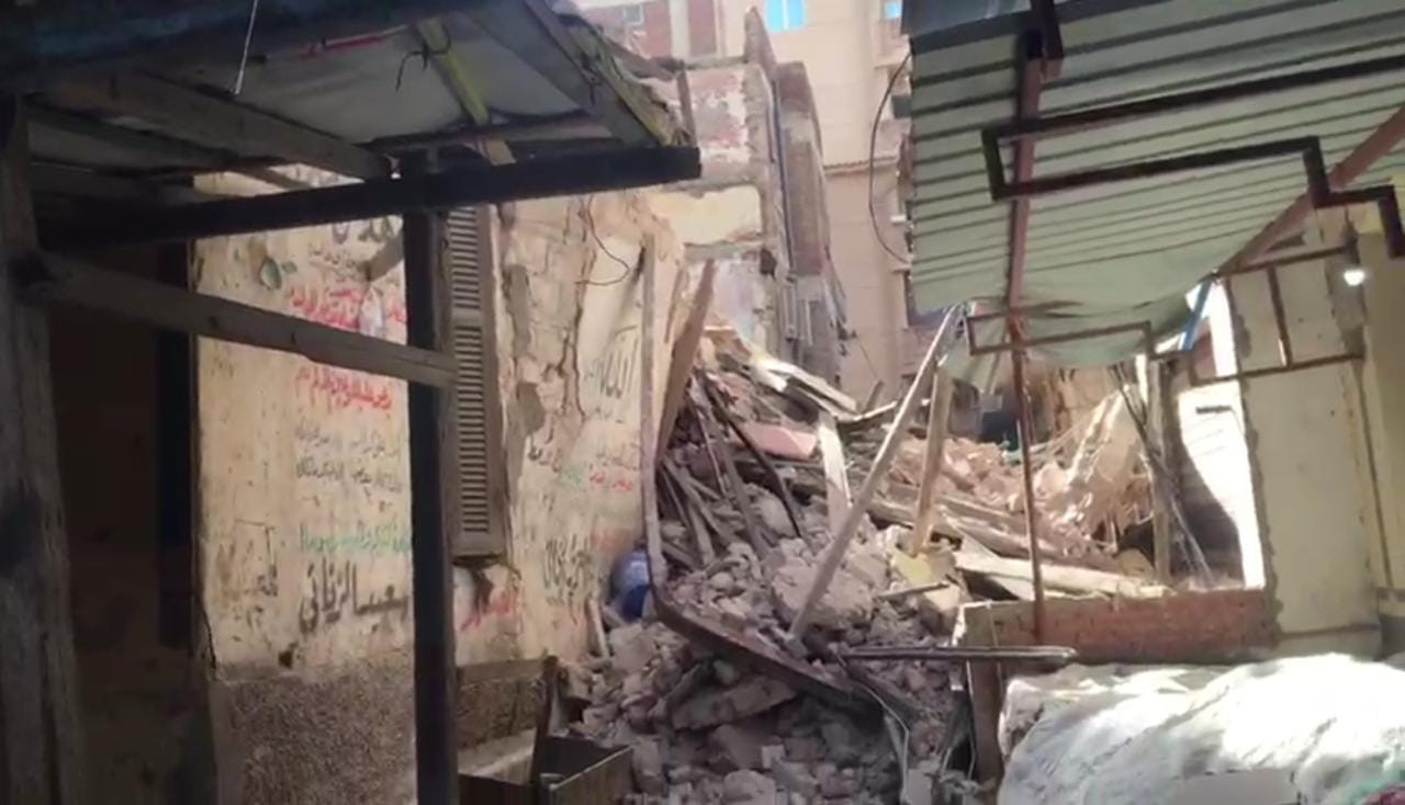 انهيار عقار فى الإسكندرية