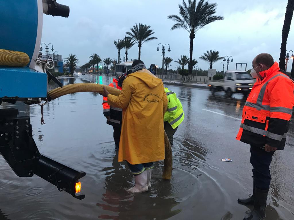 أمطار غزيرة على الإسكندرية