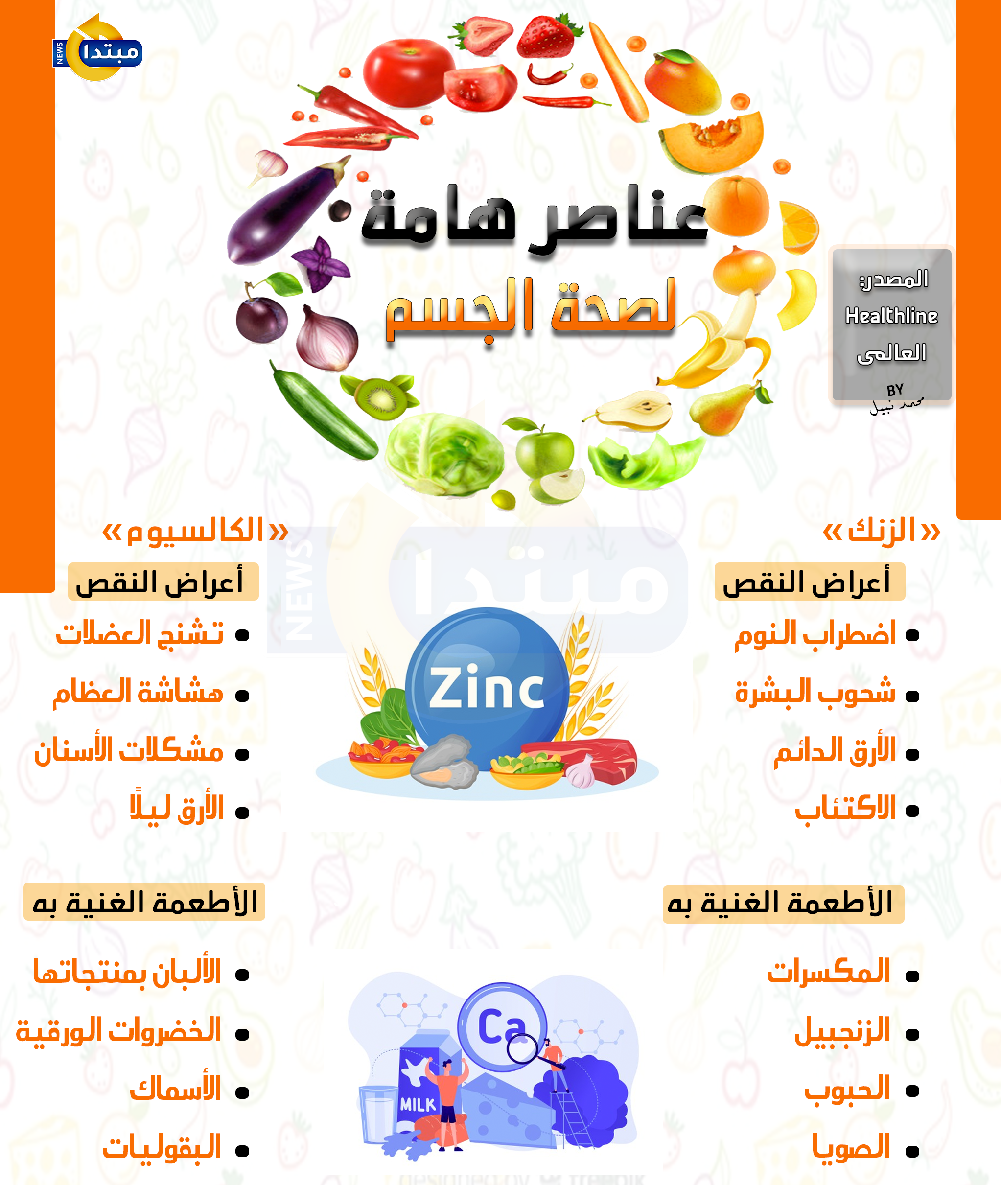 إنفوجراف.. عناصر هامة لصحة الجسم&lrm;