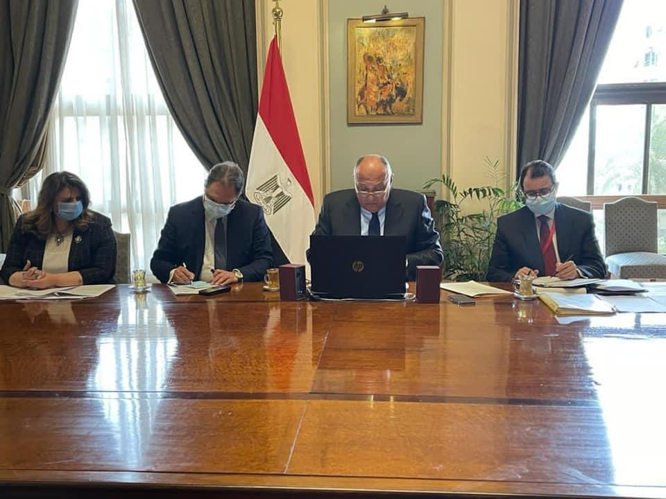 وزير الخارجية أثناء مشاركته فى القمة