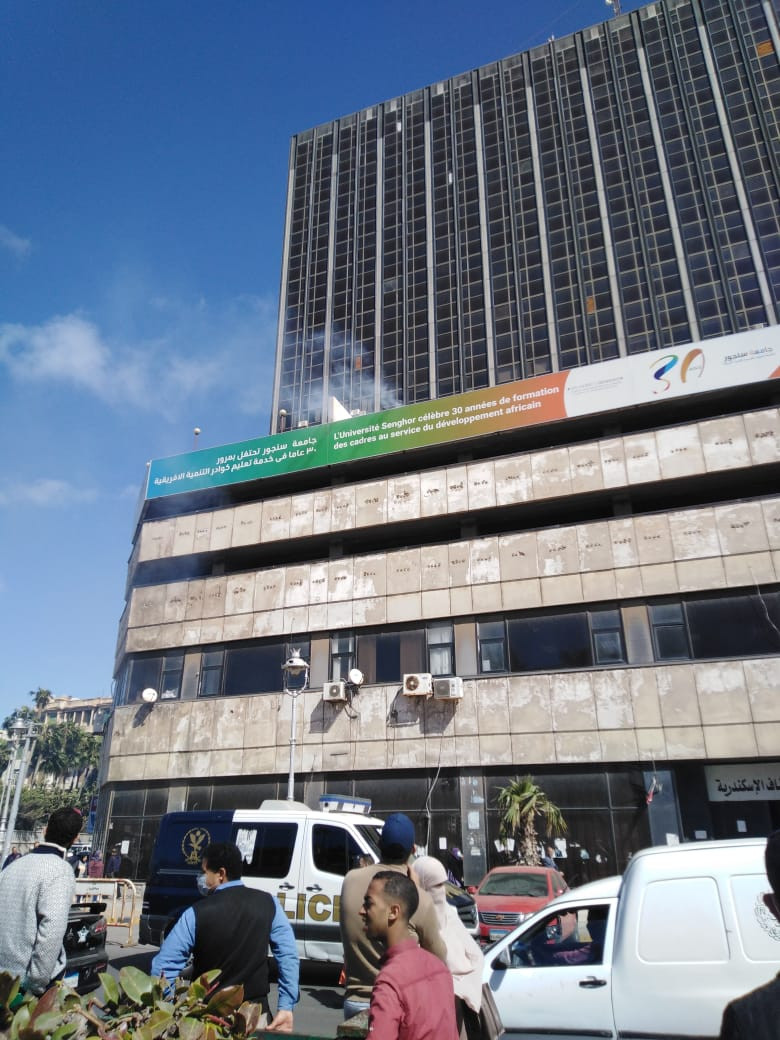 حريق محدود بجراج مبنى جامعة سنجور