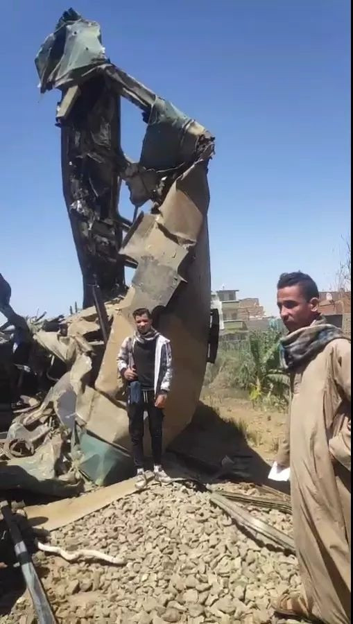 اصطدام قطارين فى سوهاج