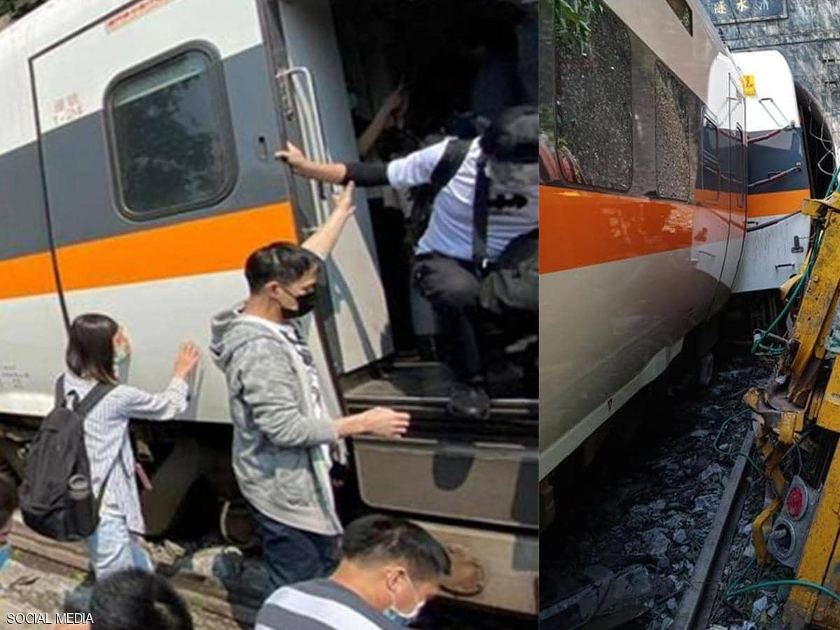 حادث قطار فى تايوان