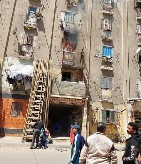 حريق فى شقة بالإسكندرية