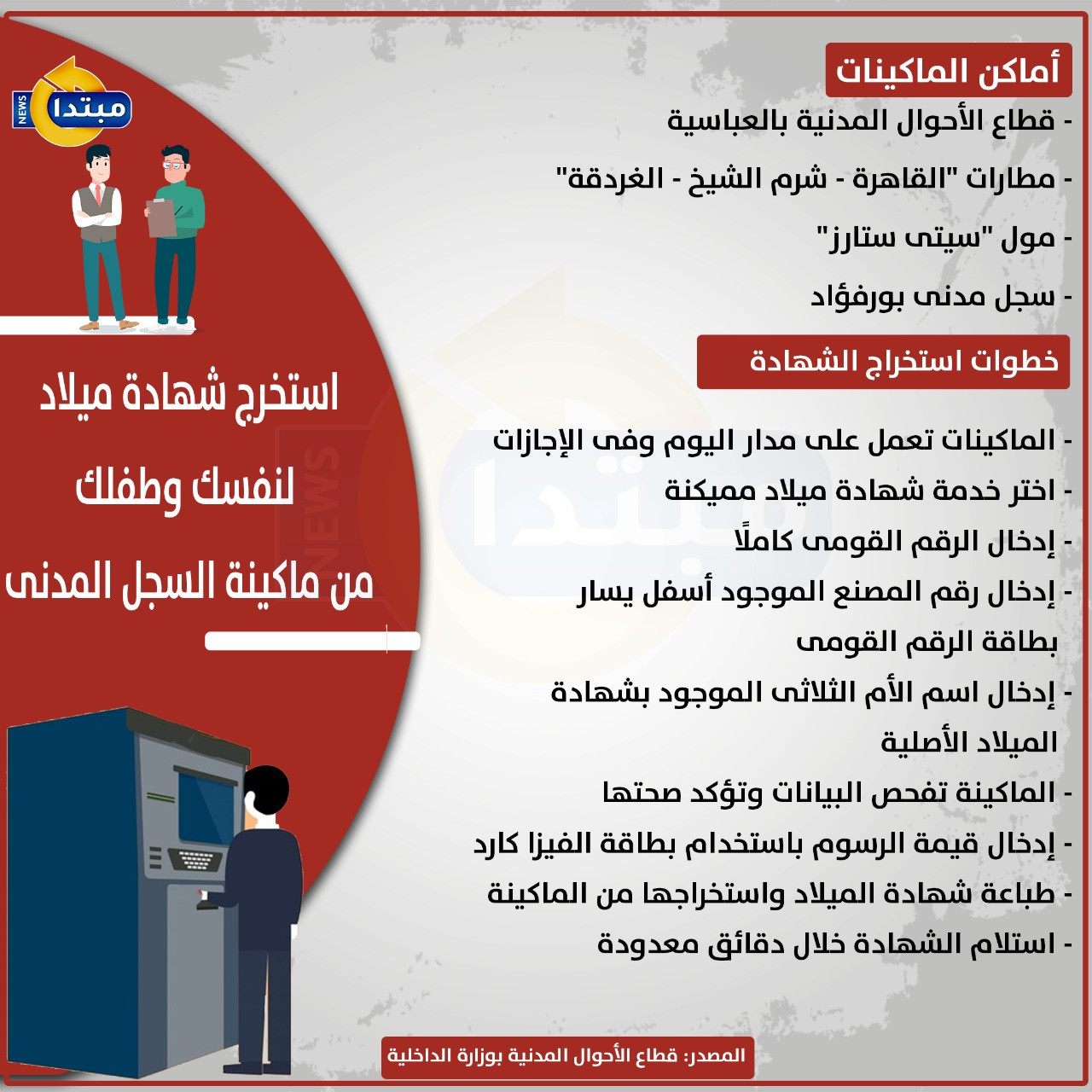 ماكينات الأحوال المدنية