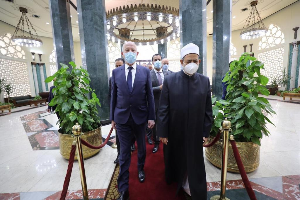 شيخ الأزهر يستقبل الرئيس التونسى
