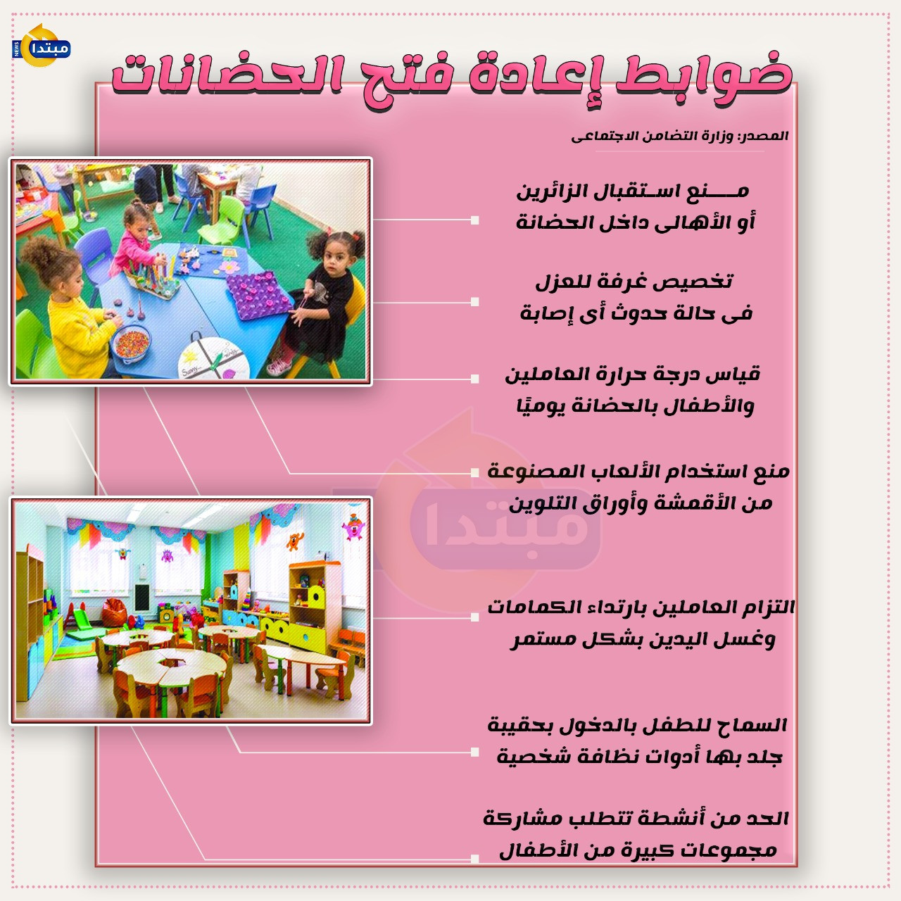 ضوابط إعادة فتح الحضانات