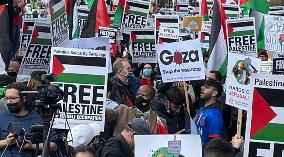 تظاهرات بريطانية لدعم فلسطين