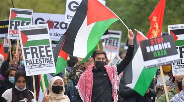 تظاهرات بريطانية لدعم فلسطين